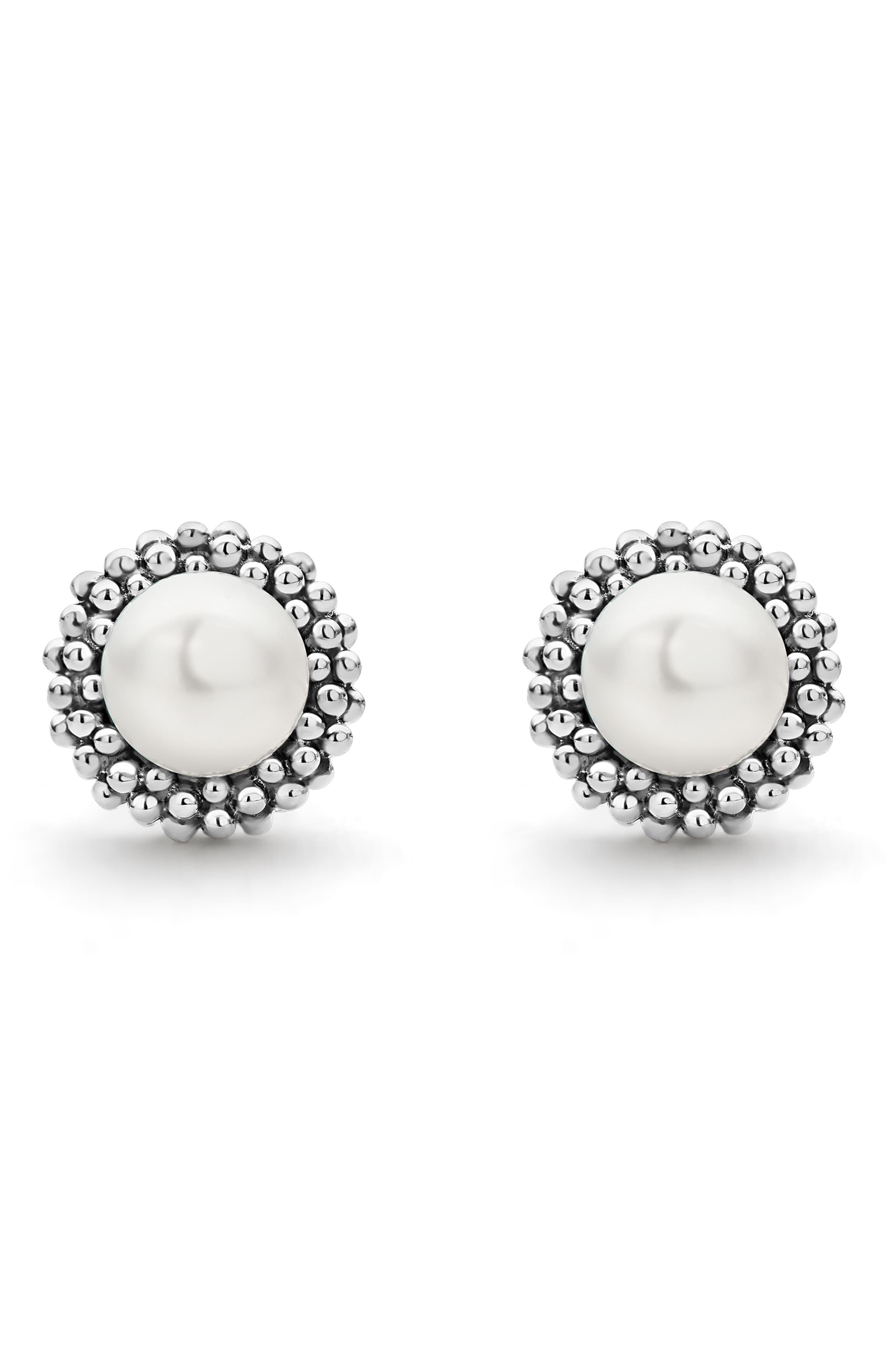 Lagos Kinder Luna Freshwater Pearl Stud Earrings