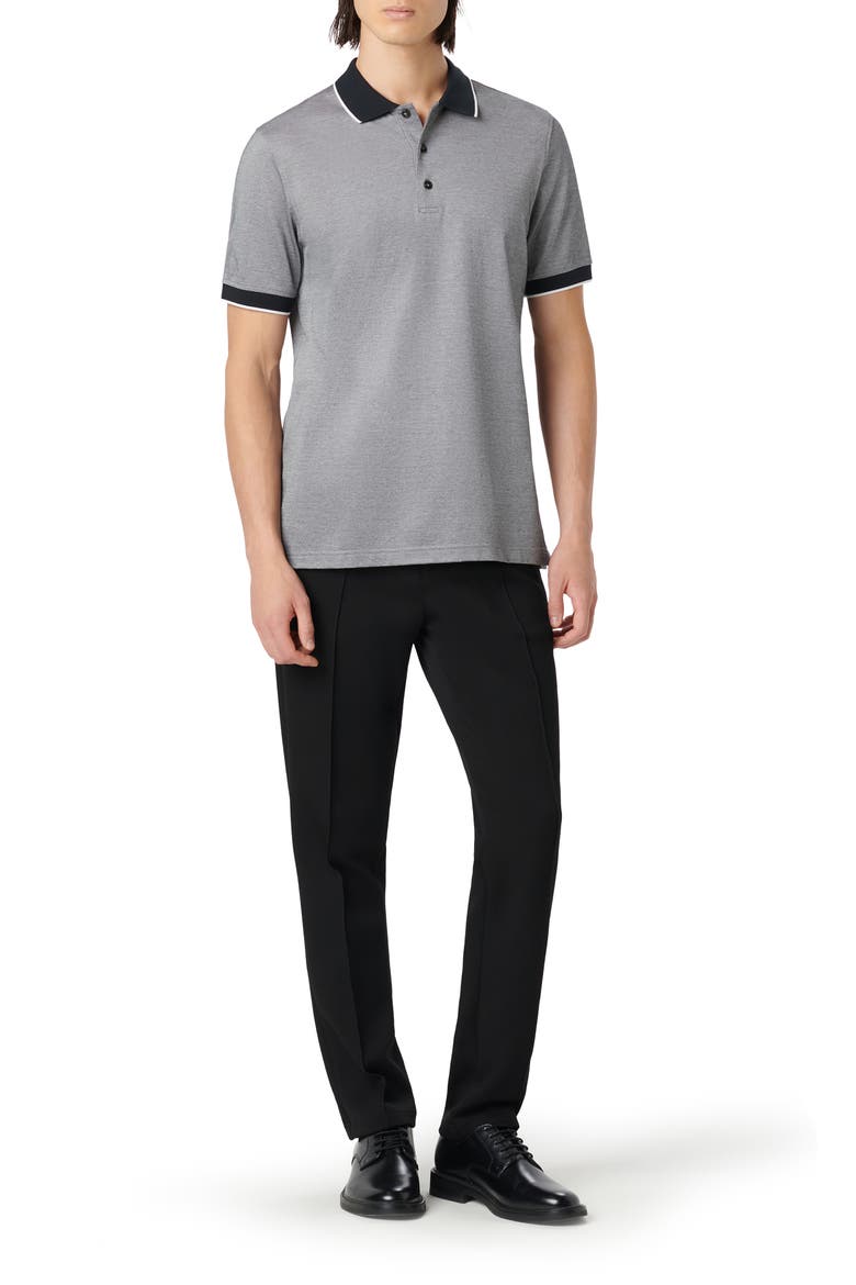 Tipped Piqué Polo, Alternate, color, GREY