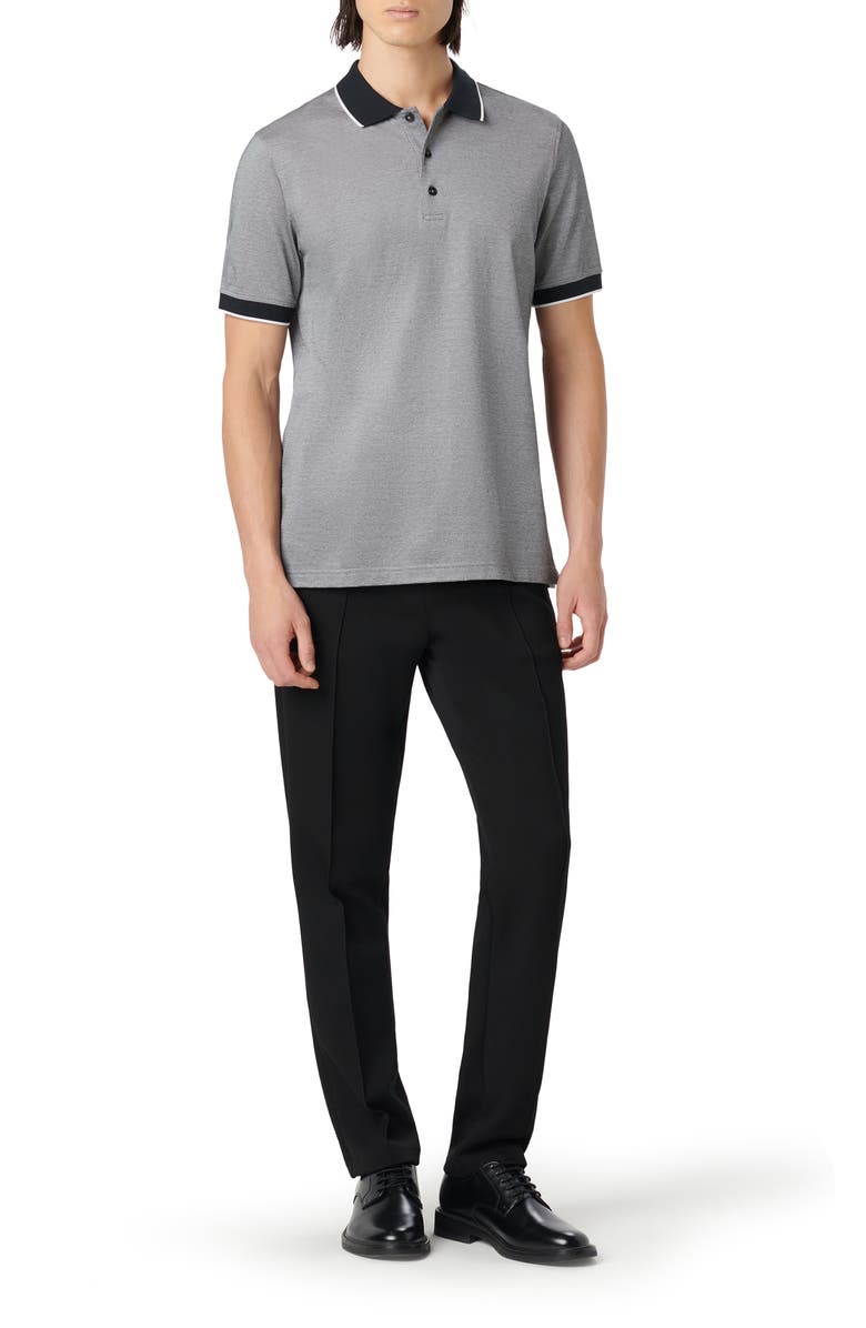 Bugatchi Tipped Piqué Polo, Alternate, color, 