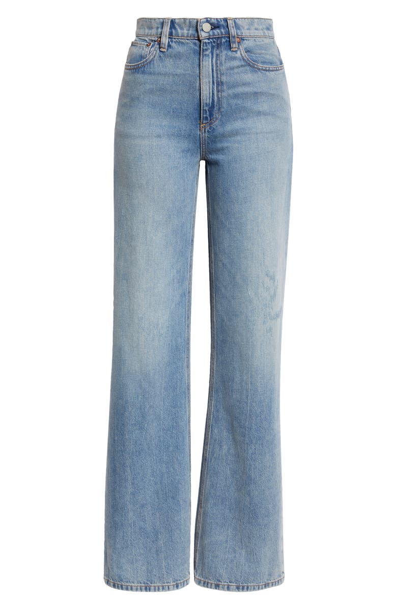 Alice + Olivia Weezy Wide Leg Jeans, Alternate, color, Sadie Lt Vintage Blue