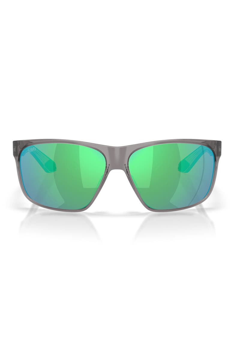 Trades 60mm Sunglasses, Main, color, SMOKE CRYSTAL / GREEN 580G