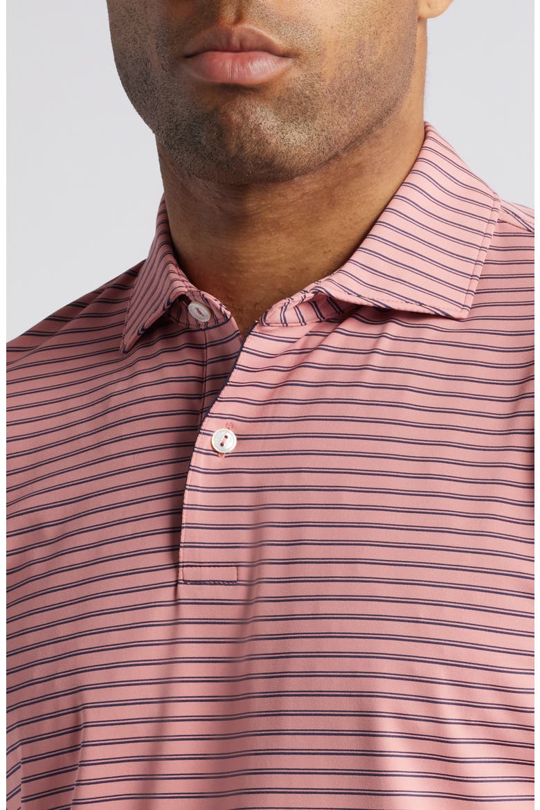 Bridge Stripe Performance Jersey Polo, Alternate, color, PINK CREPE