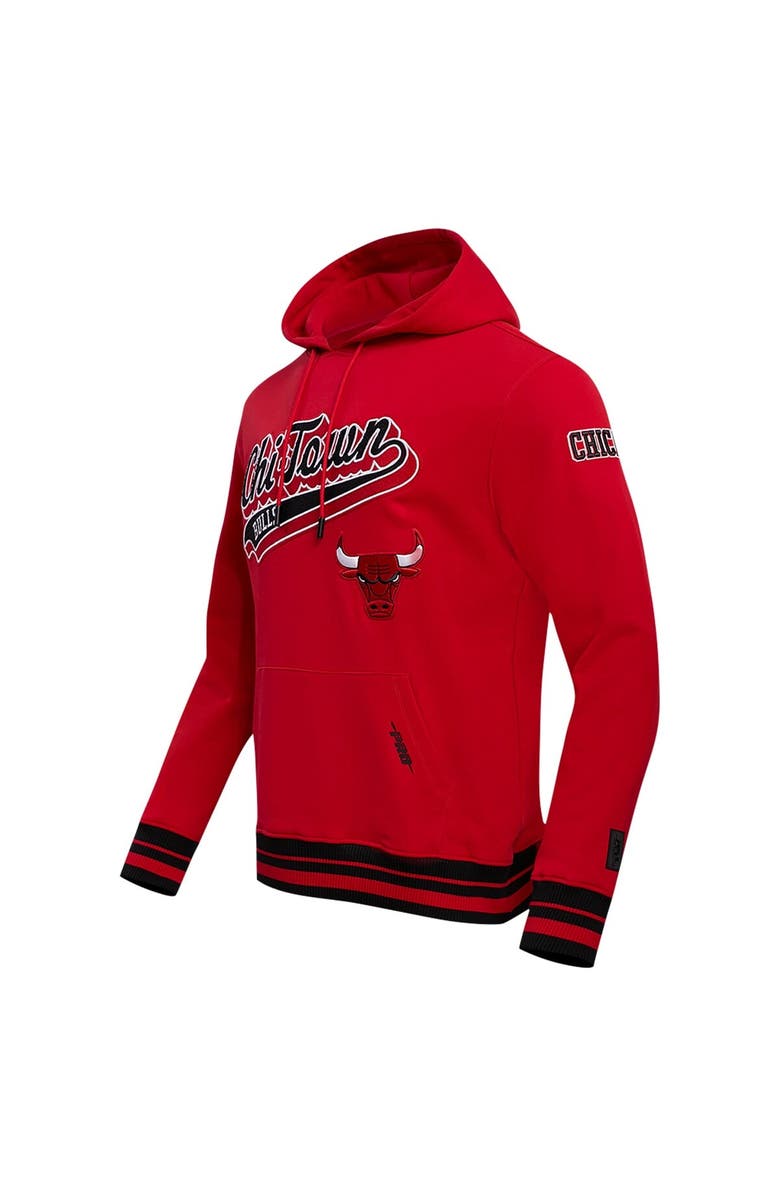 PRO STANDARD Men's Pro Standard Red Chicago Bulls Script Tail Pullover Hoodie, Alternate, color, Red