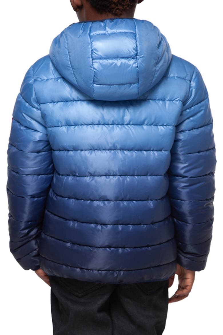 Kids' Reversible Puffer Jacket, Alternate, color, Navy peony