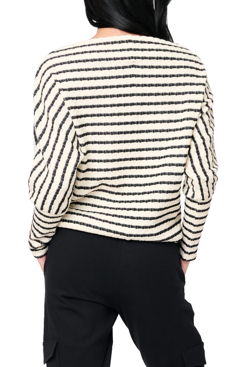 Slouchy Stripe Sweater, Alternate, color, NATURAL/BLACK STRIPE