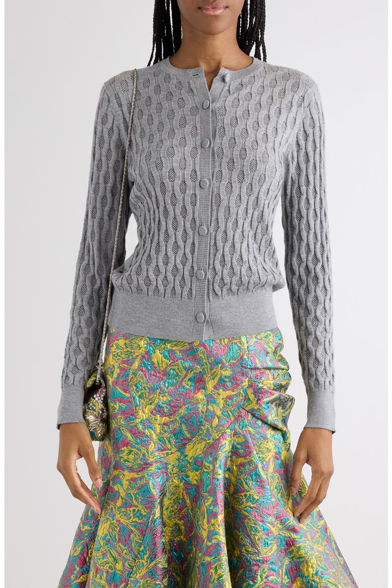 Tanguy Textured Merino Wool Cardigan, Main, color, GREY
