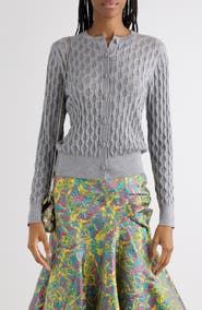 Dries Van Noten Tanguy Textured Merino Wool Cardigan