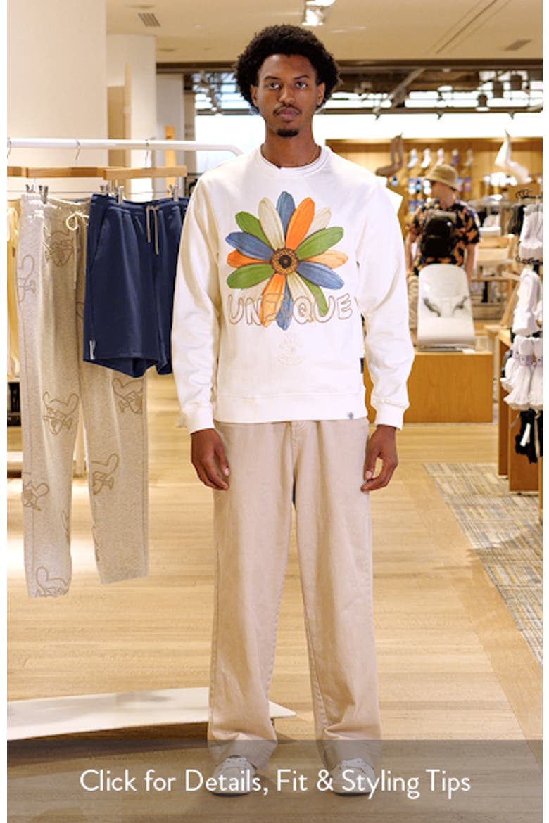 Unique Floral Embroidered Crewneck Sweatshirt video