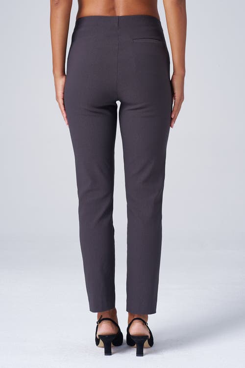 Franne Golde Slim Ankle Stretch Magic Pant In Carbon
