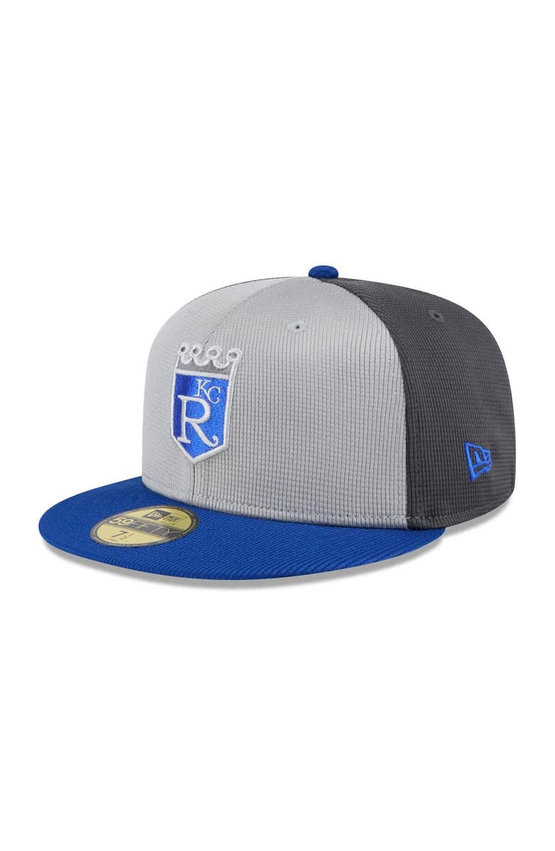 New Era Men's New Era Gray Kansas City Royals 2025 Batting Practice 59FIFTY Fitted Hat, Alternate, color,