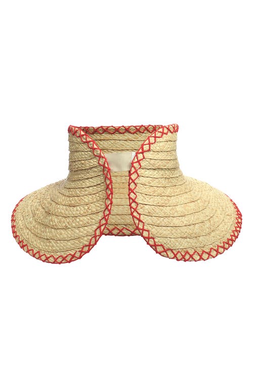 Frances Valentine Rollable Wide Brim Straw Visor