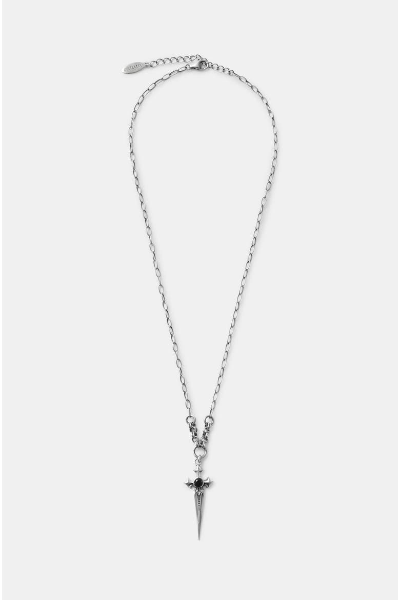Sica Sword Sterling Silver Necklace, Alternate, color, Silver