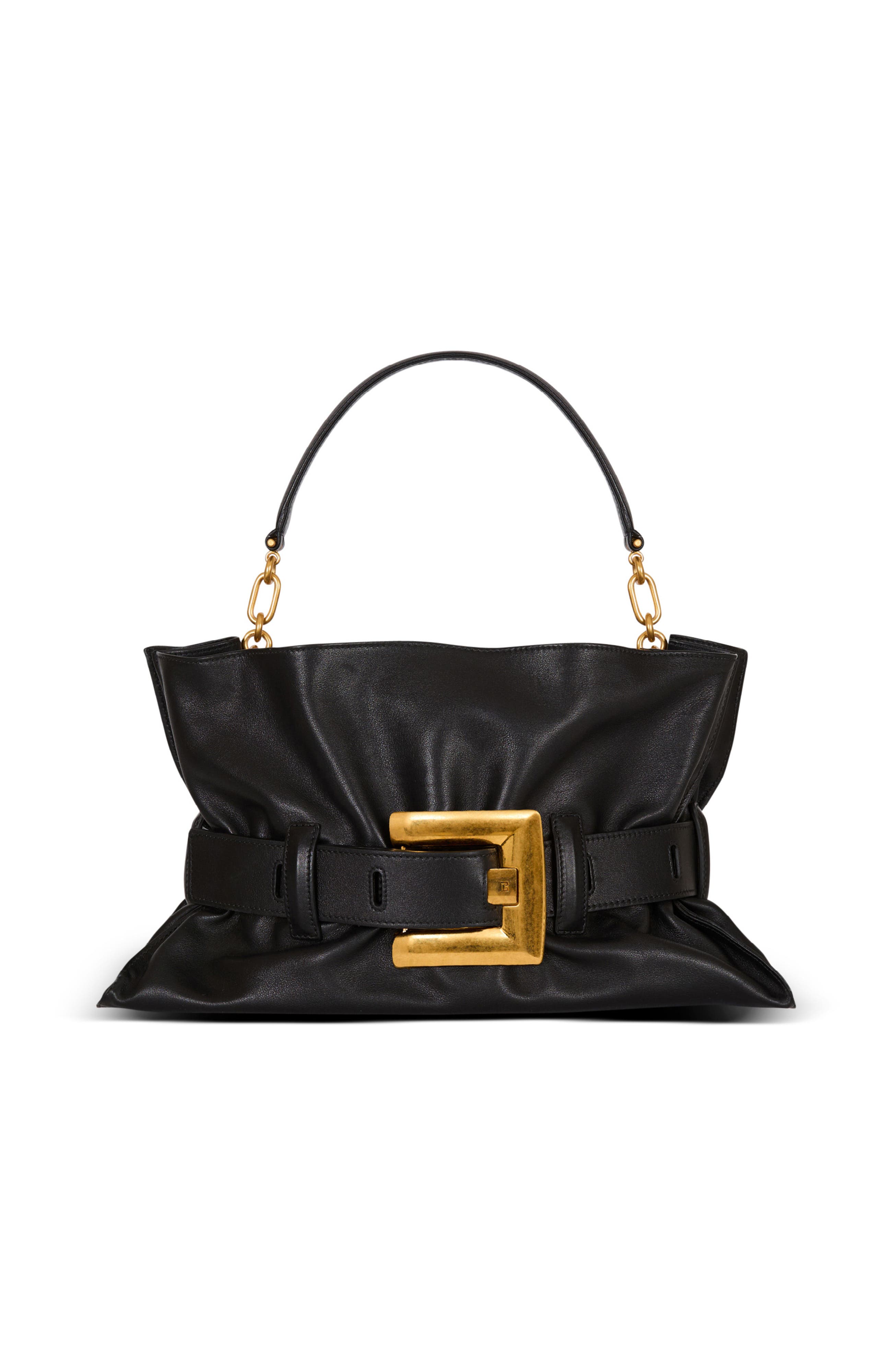 Medium Anthem bag in calfskin leather, Main, color, black