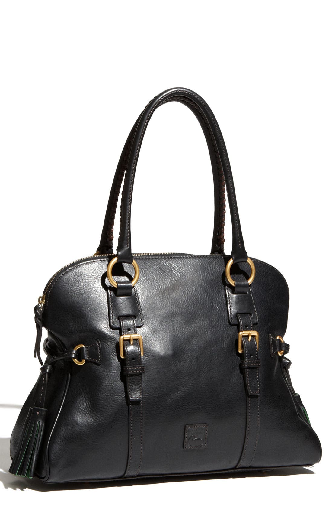 Dooney & Bourke 'Florentine Collection' Domed Leather Buckle Satchel, Main, color, 