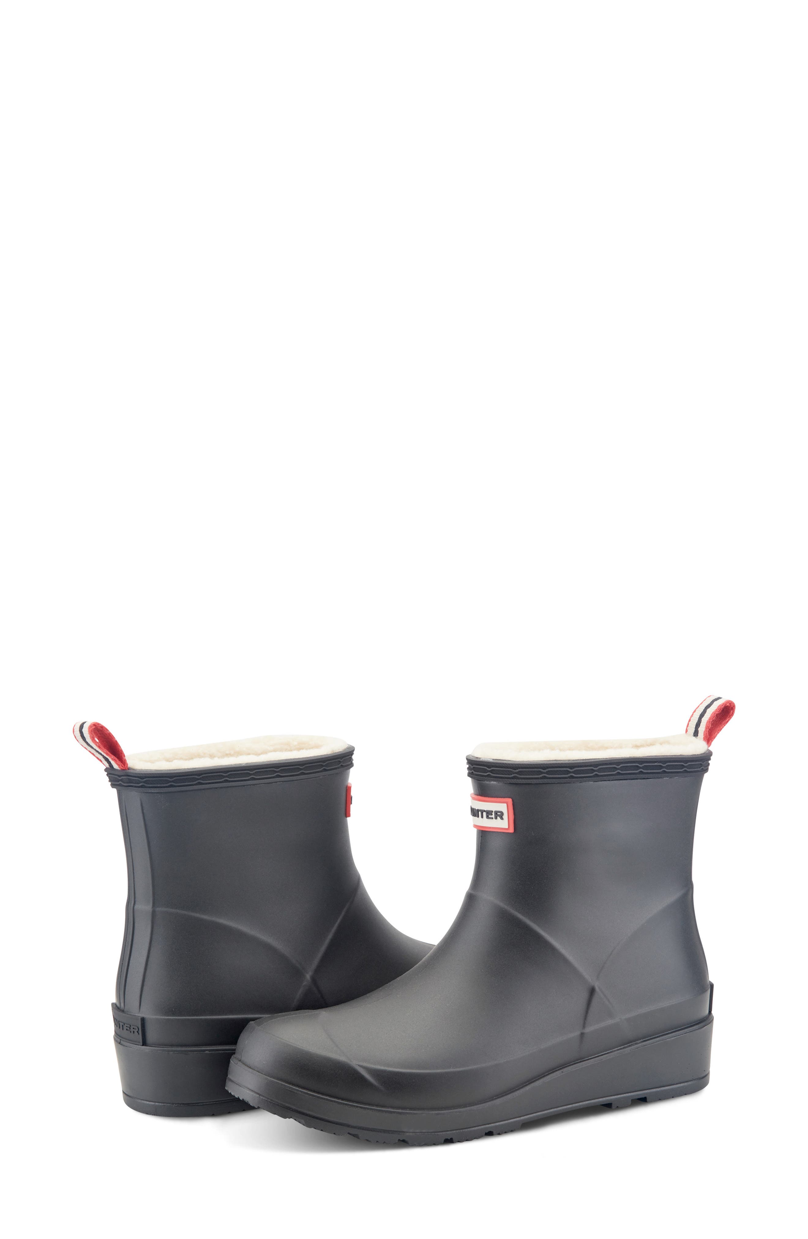 Theezy Faux Shearling Bootie, Alternate, color, BLACK 001
