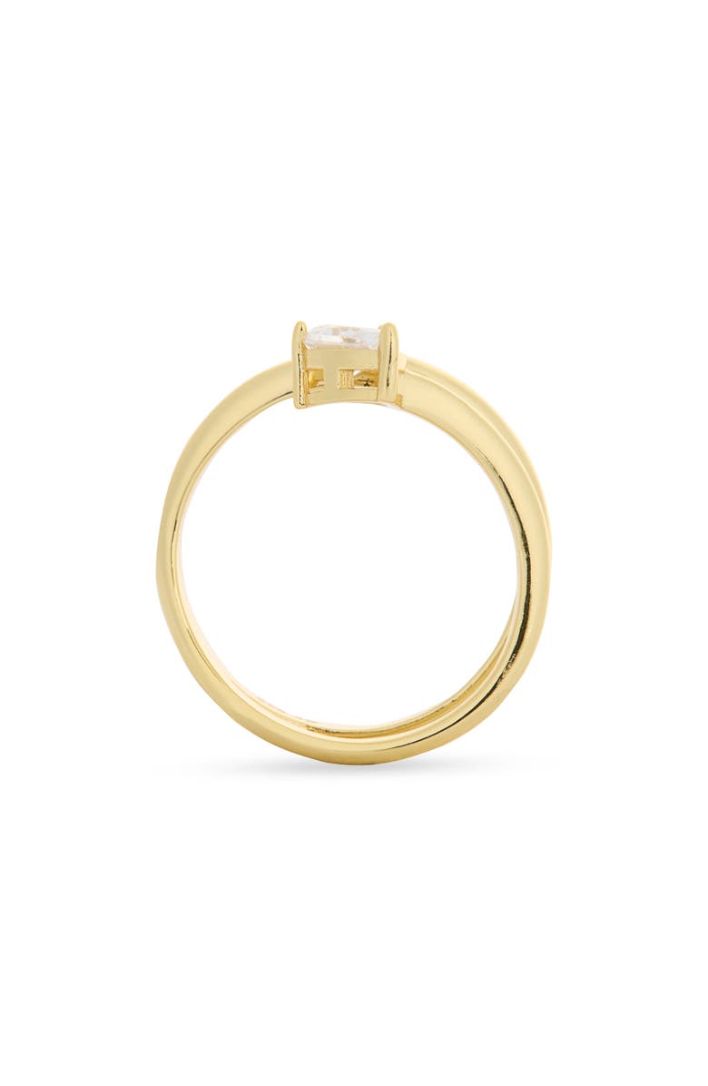ARGENTO VIVO Pear Cut CZ Bypass Ring, Alternate, color, Gold