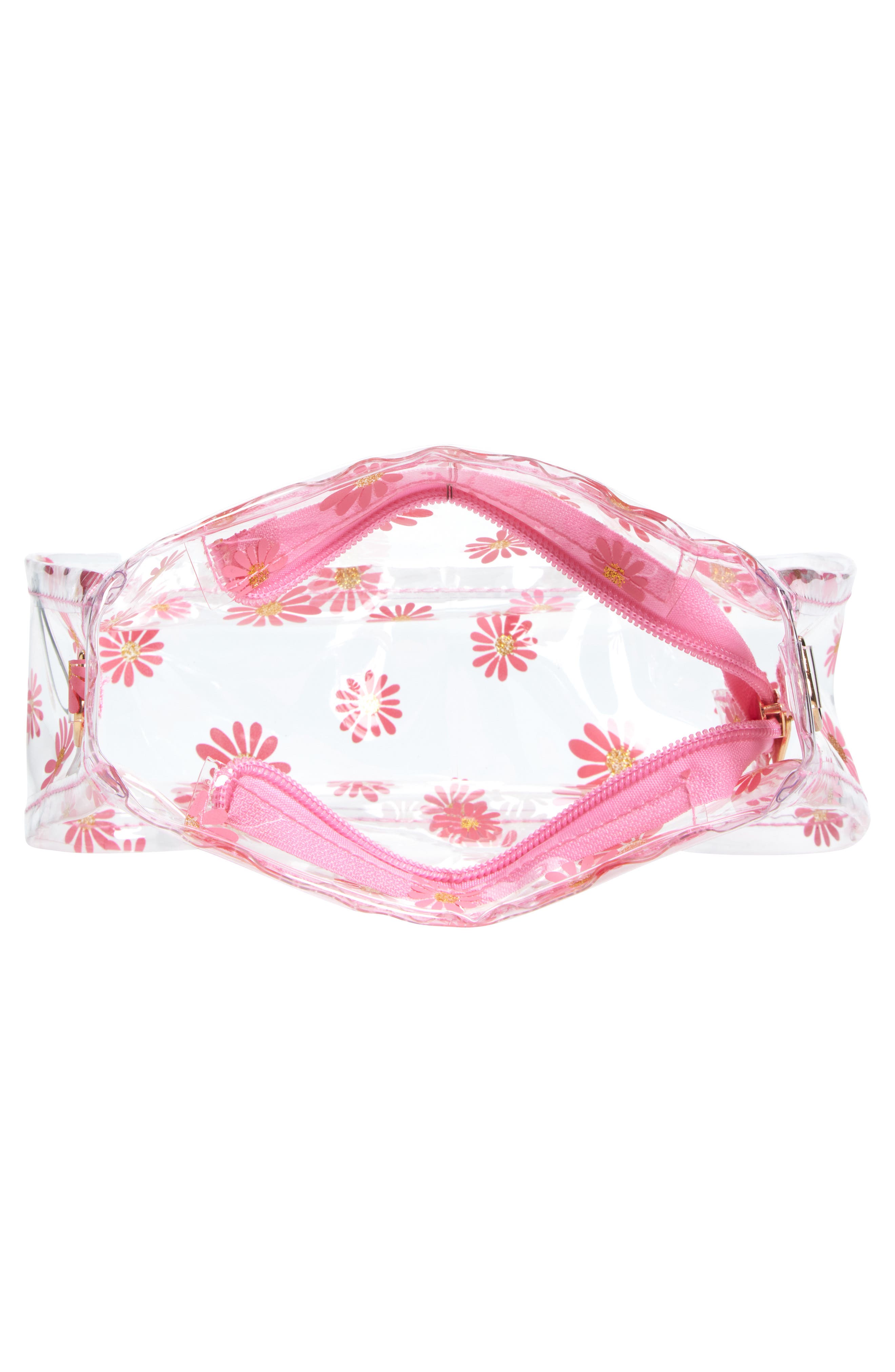 Capelli New York Kids' Daisy Print Clear Crossbody Bag, Alternate, color, Pink Combo