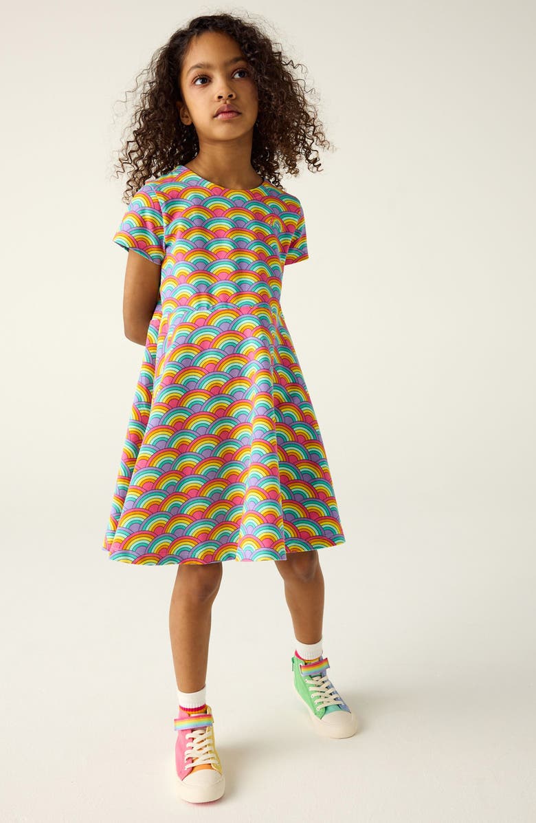 Little Bird Kids' Graphic Print Cotton Blend Skater Dress, Alternate, color,