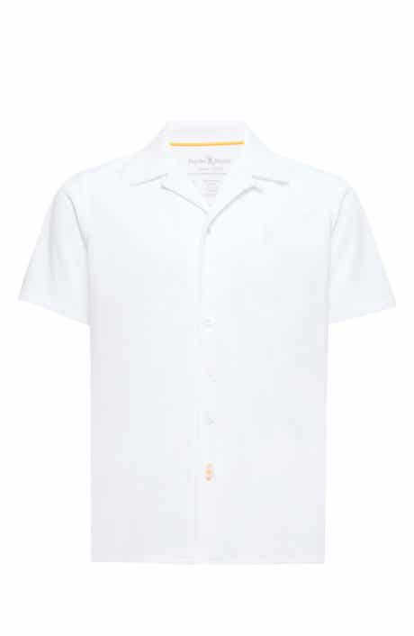 Psycho Bunny Kids' Bryan Pima Cotton Blend Camp Shirt