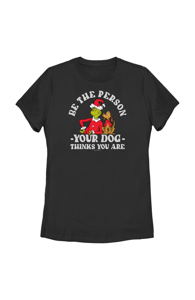 The Grinch Women's The Grinch Grinch Christmas Be the Person  Graphic T-Shirt, Main, color, Black