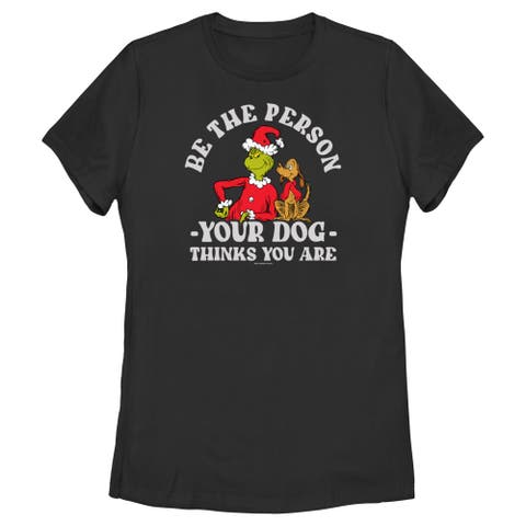 Women's The Grinch Grinch Christmas Be the Person  Graphic T-Shirt