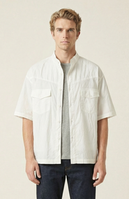 Modenaire Stand Collar Short Sleeve Shirt