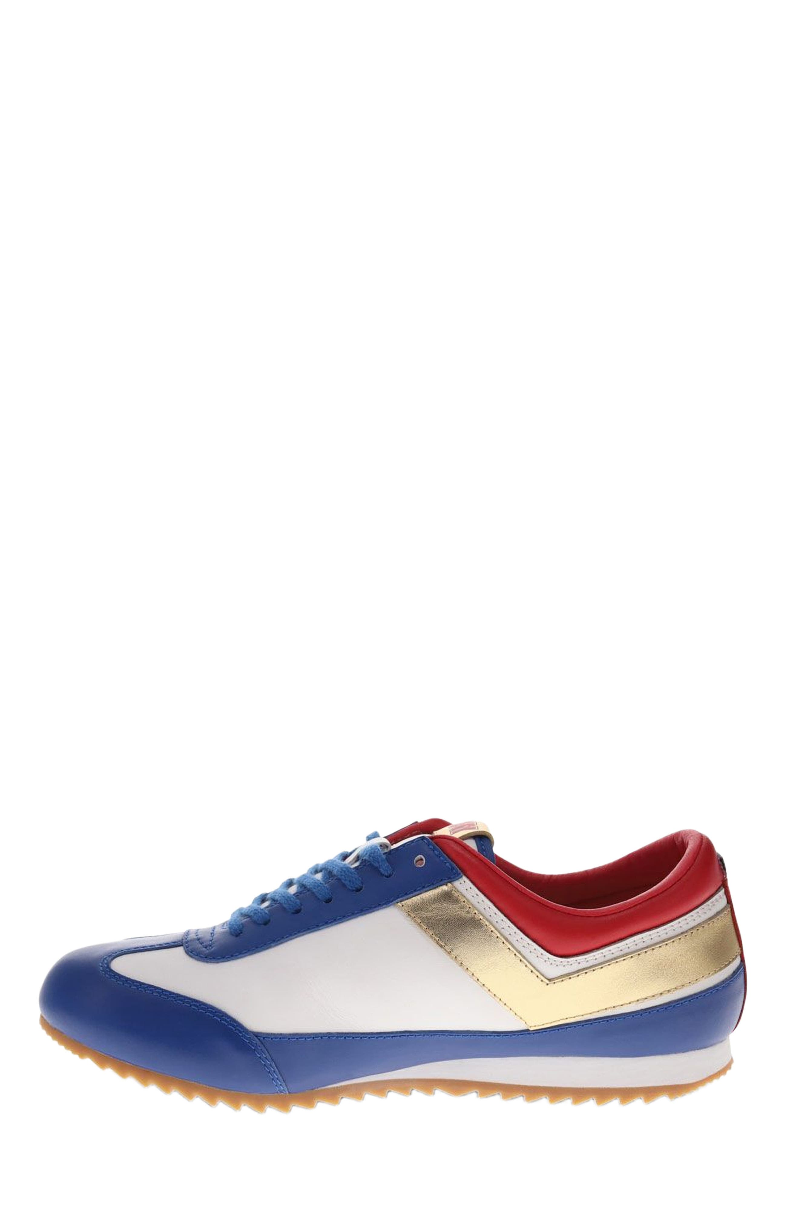 PONY Racer Lux Sneakers, Alternate, color, White/Blue/Red