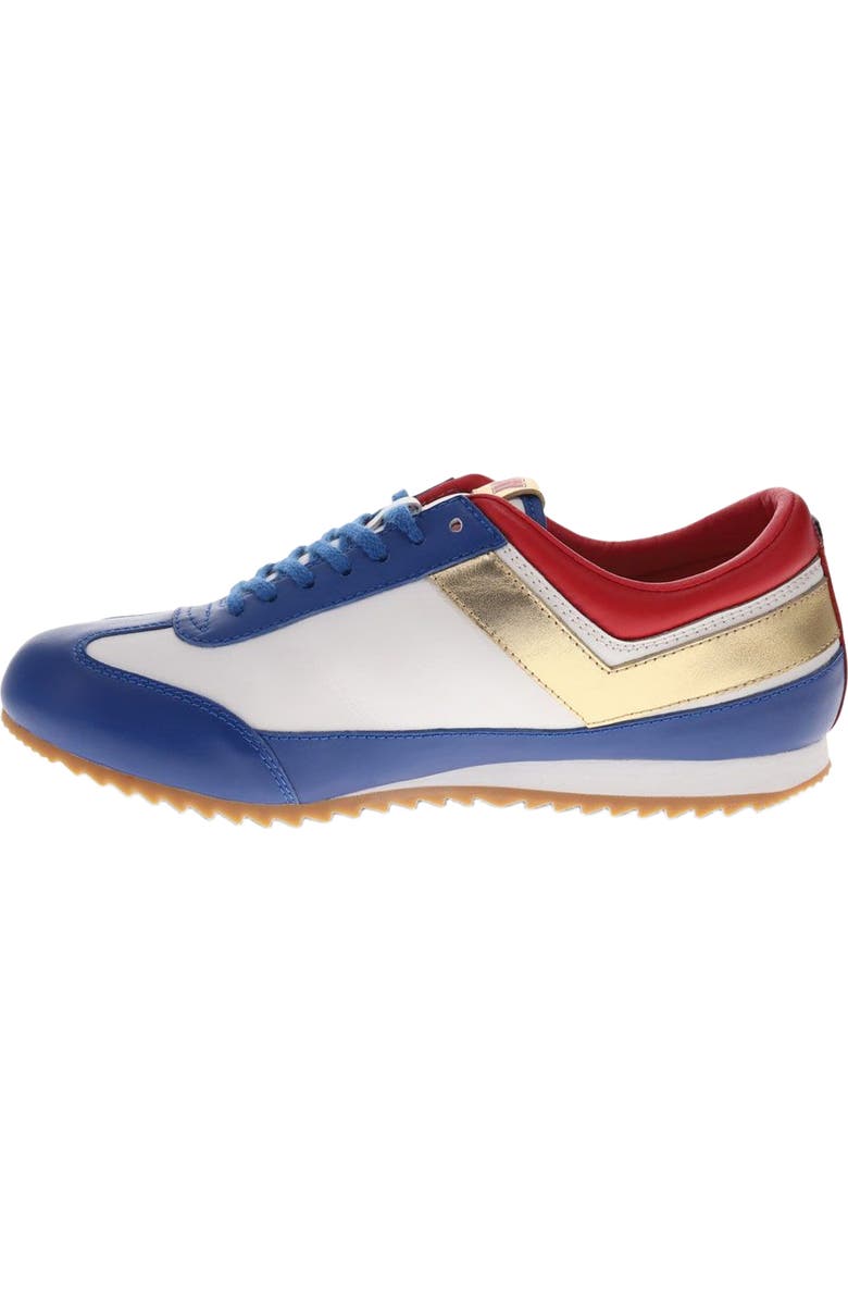 PONY Racer Lux Sneakers, Alternate, color, White/Blue/Red