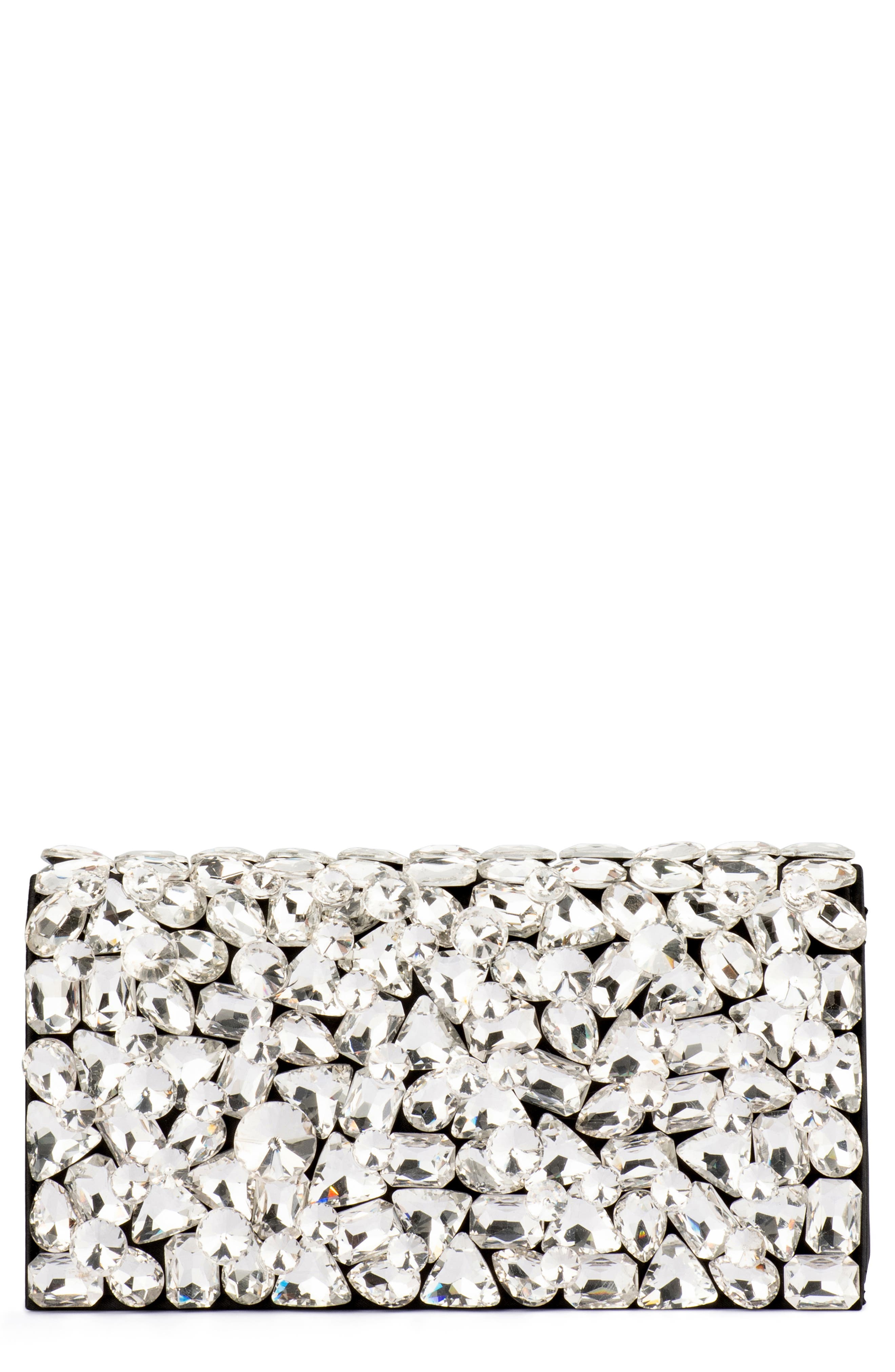 Olga Berg Renata Crystal Encrusted Clutch