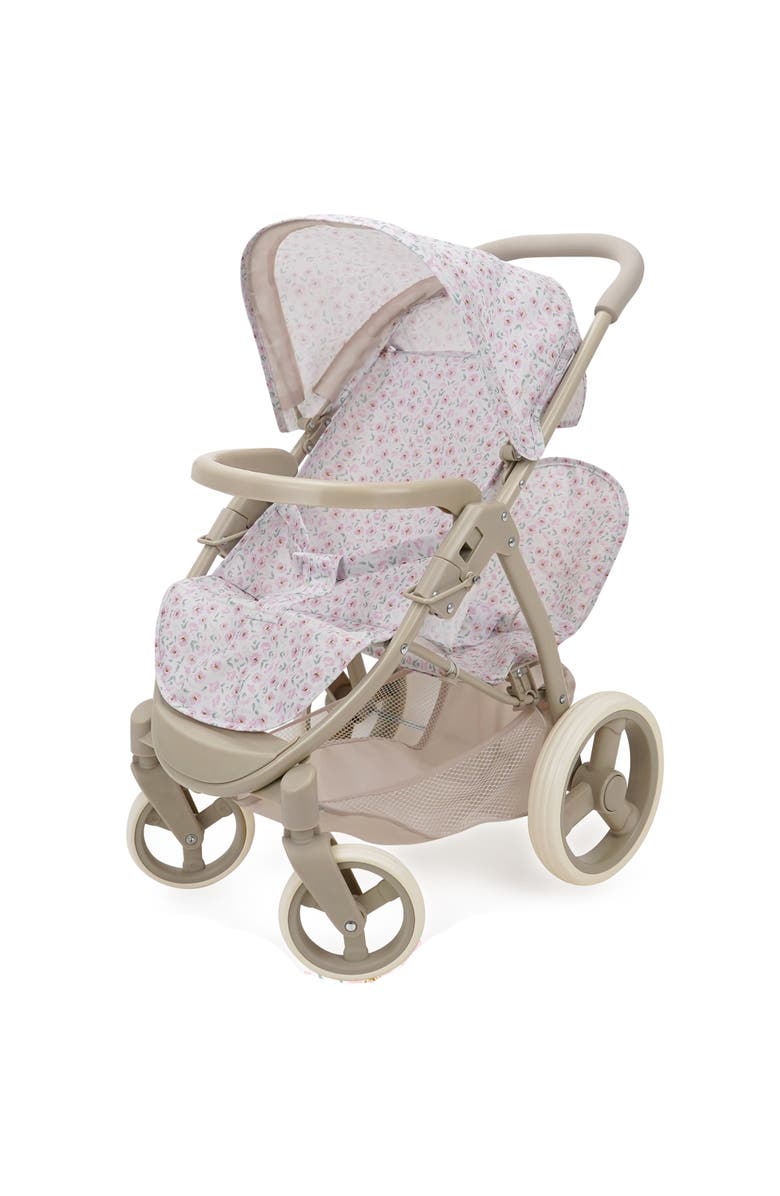509 Crew Little Flora Mabelle Duo Twin Doll Stroller, Main, color, Beige