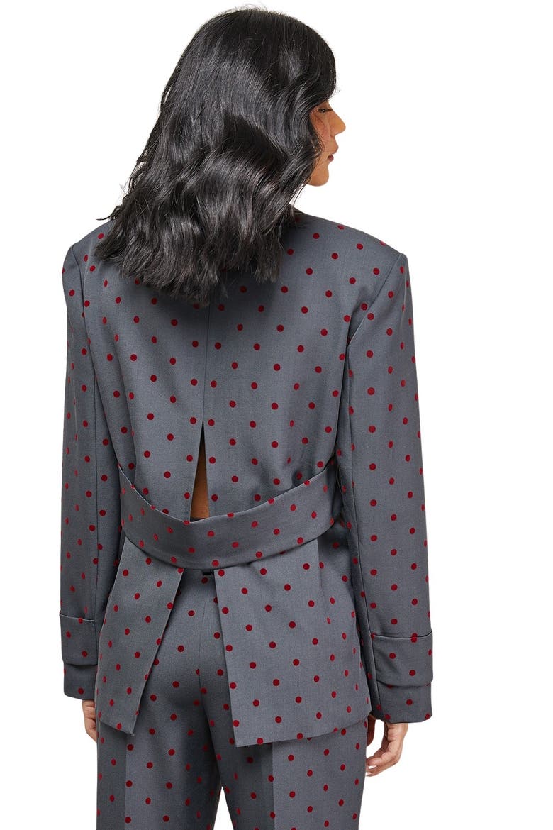 Velvet Spot Blazer, Alternate, color, Grey