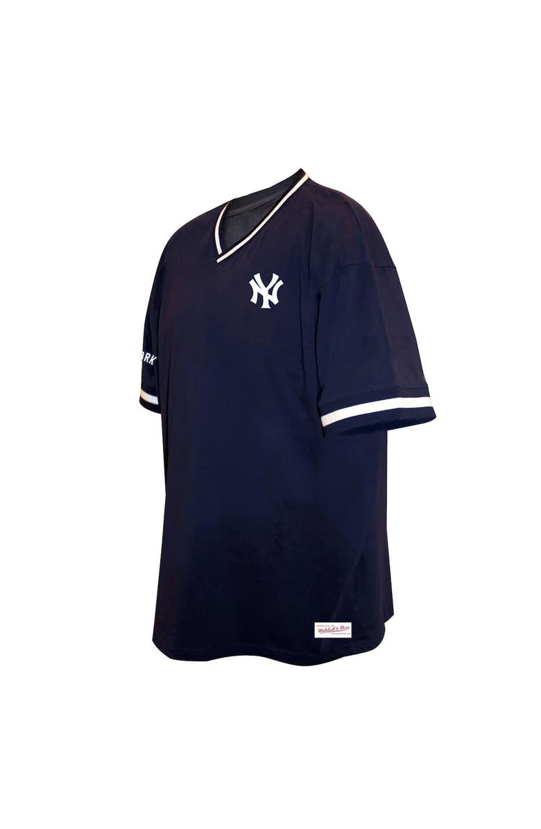 Mitchell & Ness Men's Mitchell & Ness Navy New York Yankees Big & Tall V-Neck T-Shirt, Alternate, color, 