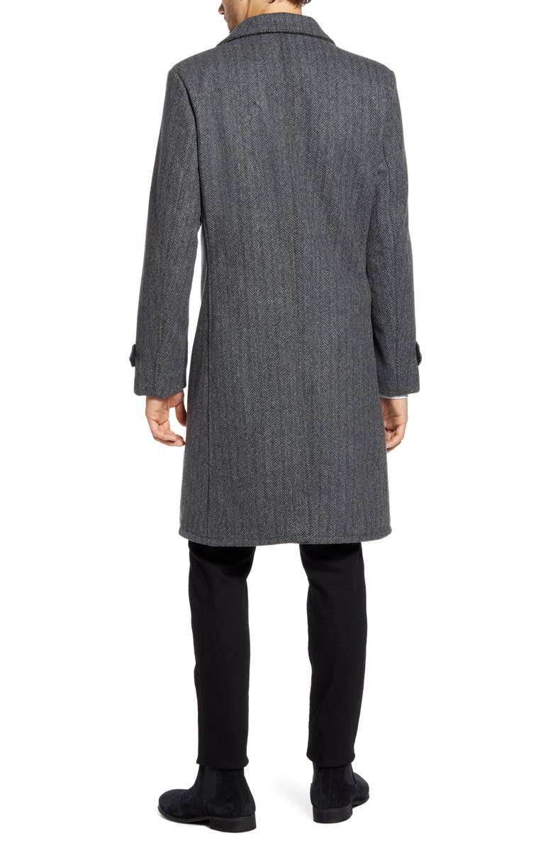 Schott NYC Herringbone Wool Blend Coat, Alternate, color, 