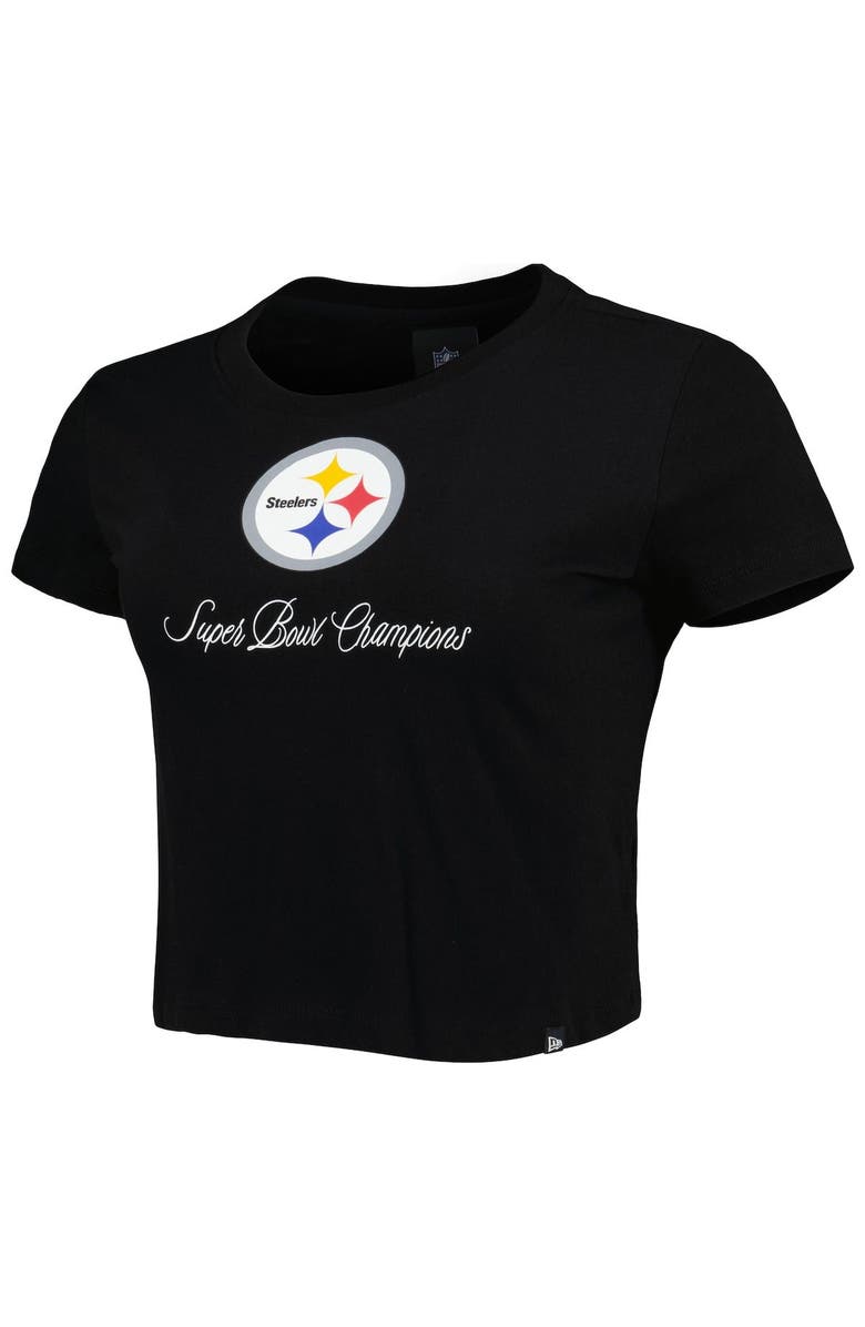 New Era Women's New Era Black Pittsburgh Steelers Historic Champs T-Shirt, Alternate, color, 