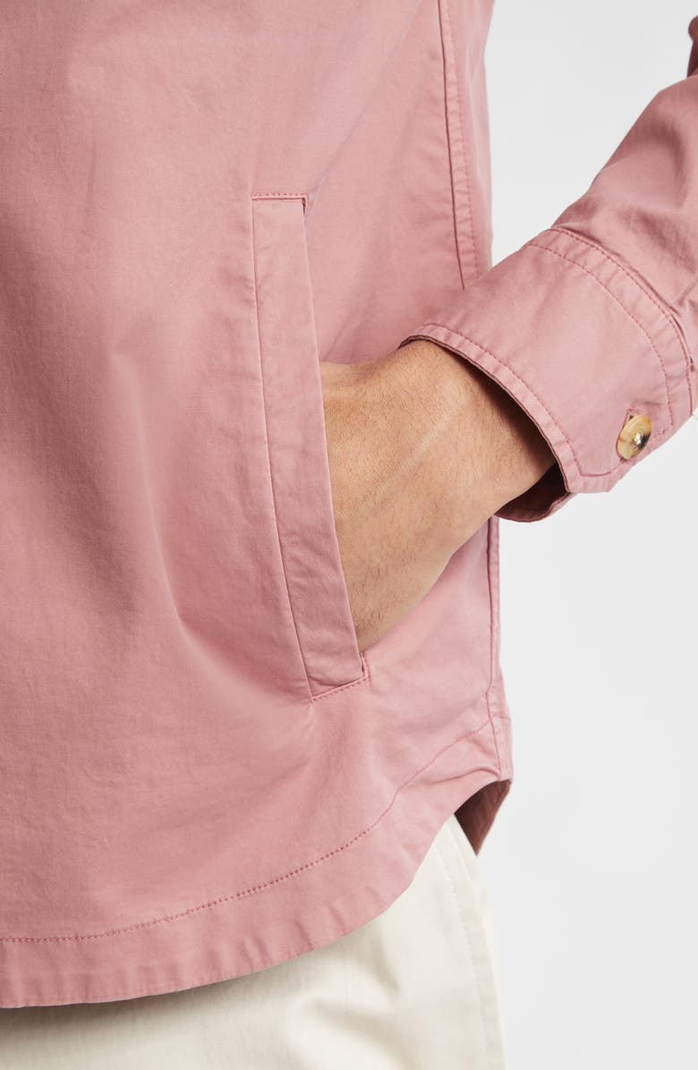 Boglioli Stretch Cotton Overshirt, Alternate, color, Pink