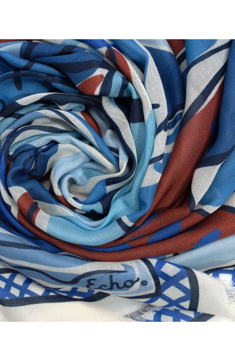 Echo Cubists Square, Alternate, color, Ultramarine