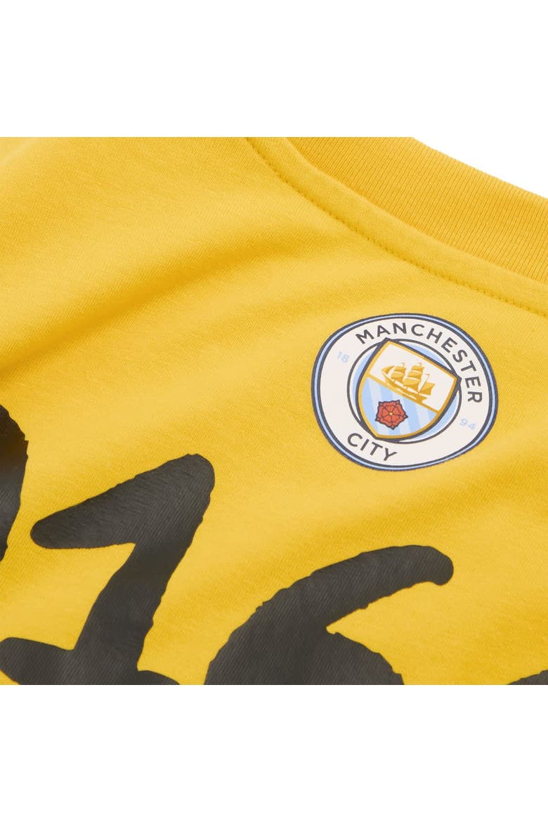 Men's Puma Yellow Manchester City 2025 FIFA Club World Cup Hoops T-Shirt, Alternate, color, Yellow
