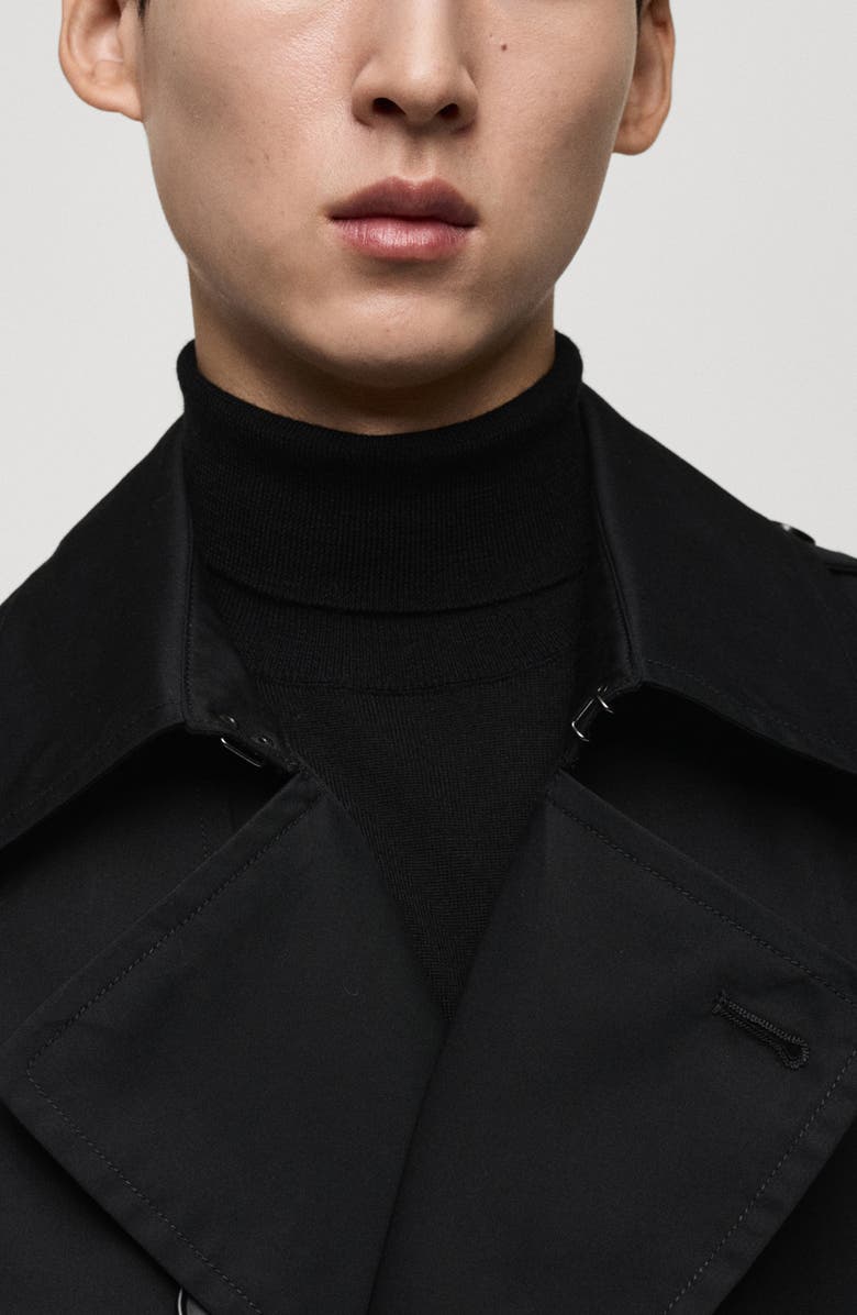 MANGO Belted Water Repellent Trench Coat, Alternate, color, 