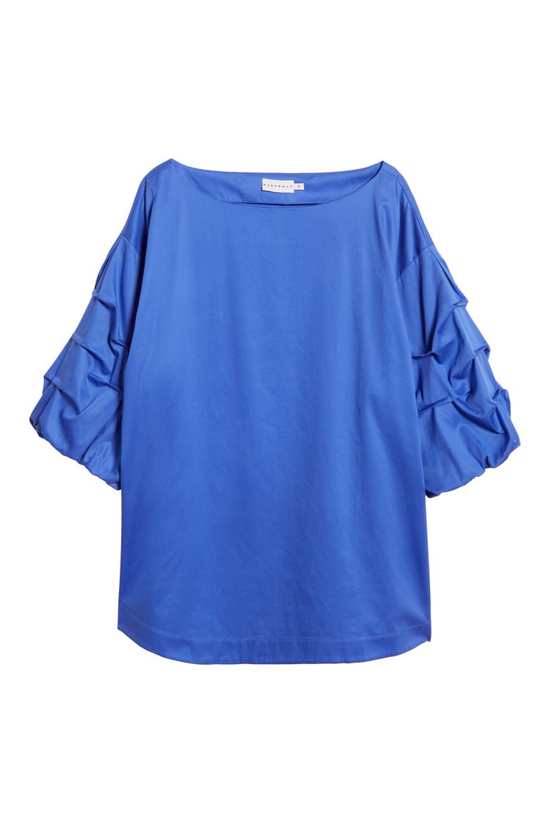 Balia Cotton Popover Top, Alternate, color, ROYAL BLUE