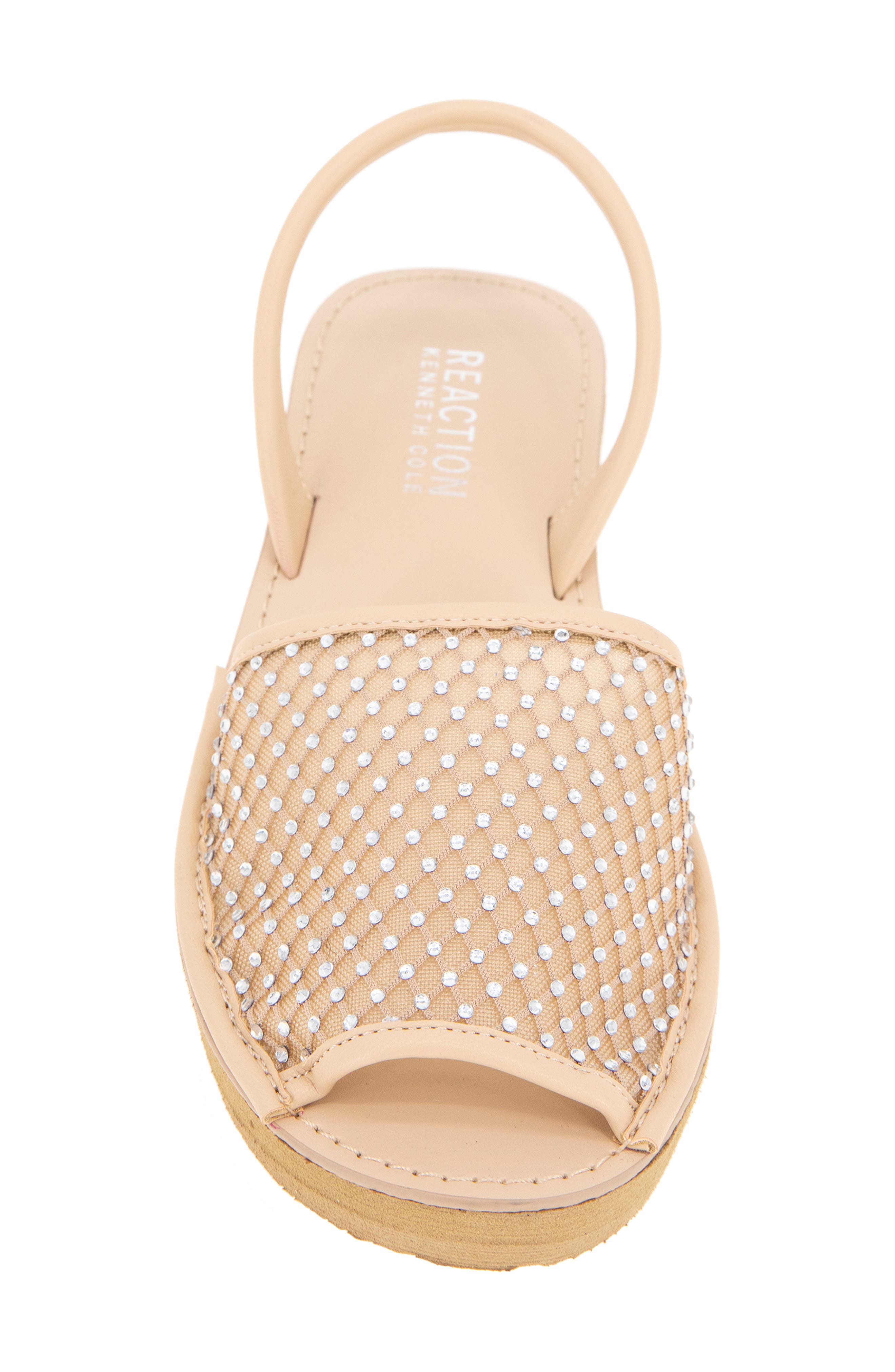 Slingback Sandal, Alternate, color, ALMOND CRYSTAL MESH