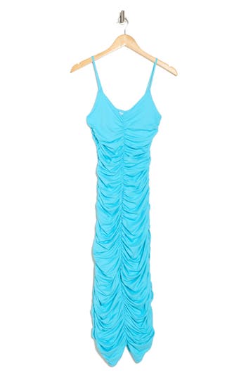 Shop Susana Monaco Ruched Body-con Maxi Dress In St Bart