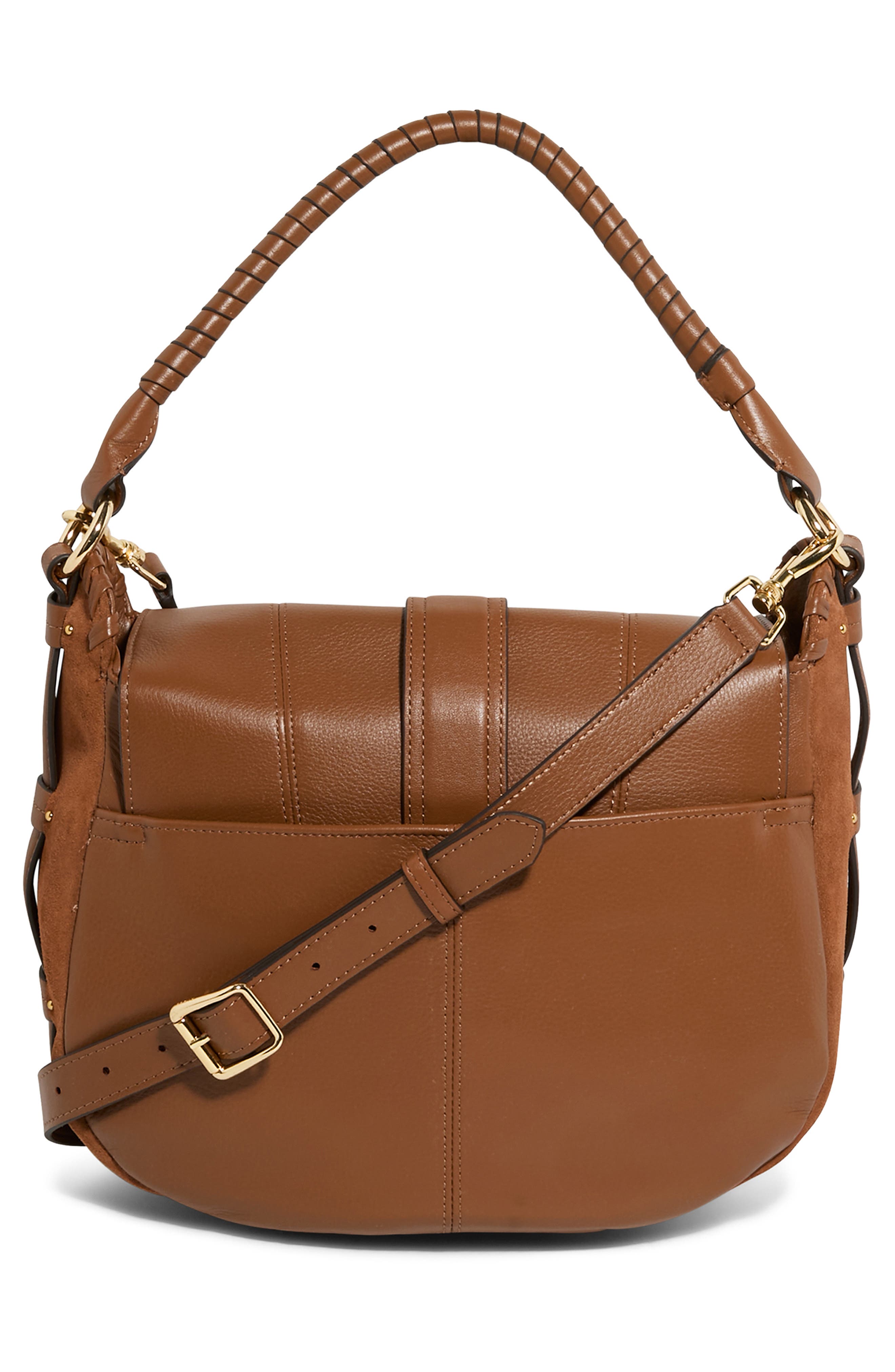 Willow Convertible Leather Shoulder Bag, Alternate, color, CHESTNUT