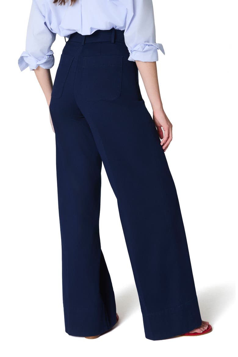 SPANXsupersmooth™ Wide Leg Stretch Twill Pants, Alternate, color, TIMELESS NAVY