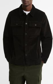 Barbour Tartan Trimmed Corduroy Shirt Jacket
