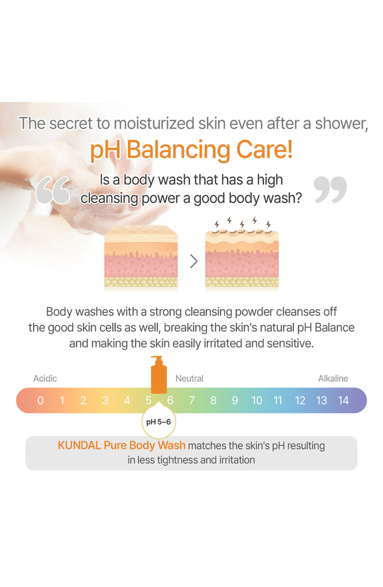 KUNDAL Honey & Macadamia Pure Body Wash - Baby Powder, Alternate, color, Orange