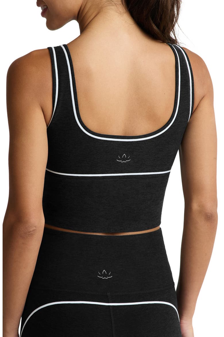 Spacedye Dynamic Performance Cropped Tank, Alternate, color, DARK CHOCOLATE HEATHER