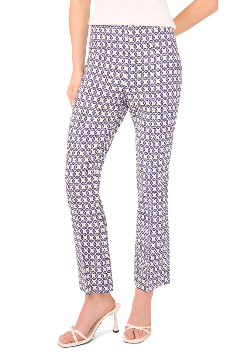 Print Straight Leg Pants, Main, color, VANILLA ICE