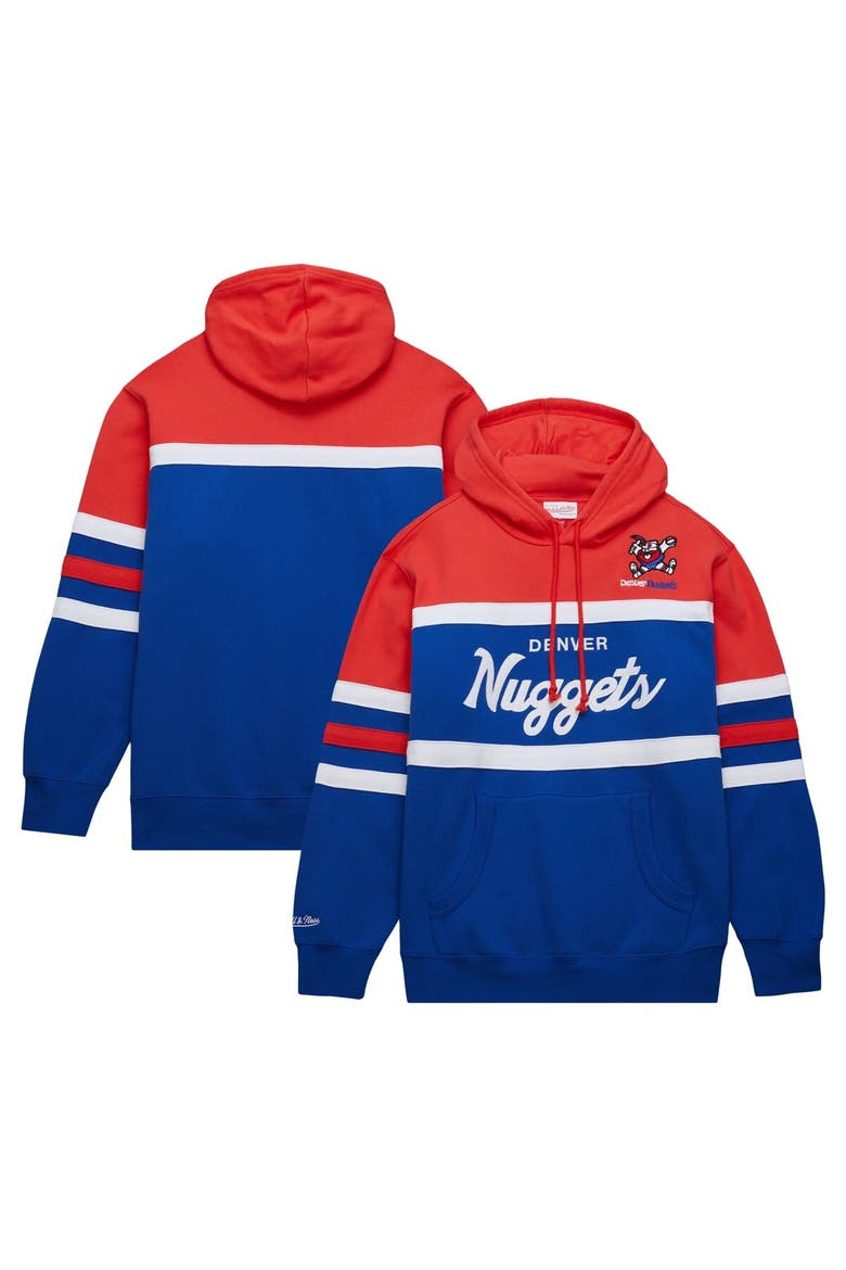 Men's Mitchell & Ness Royal/Red Denver Nuggets Head Coach Pullover Hoodie, Alternate, color, Royal