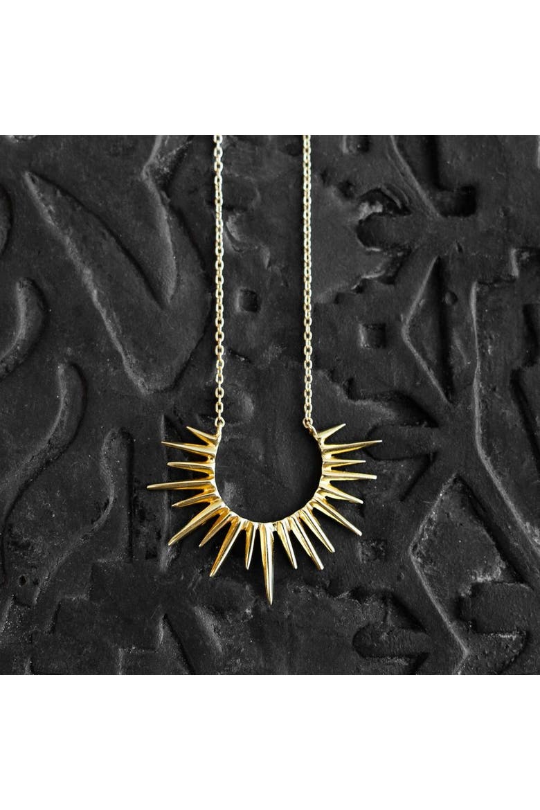 Kiranon Sunburst Gold Pendant Necklace, Alternate, color, Multi Color