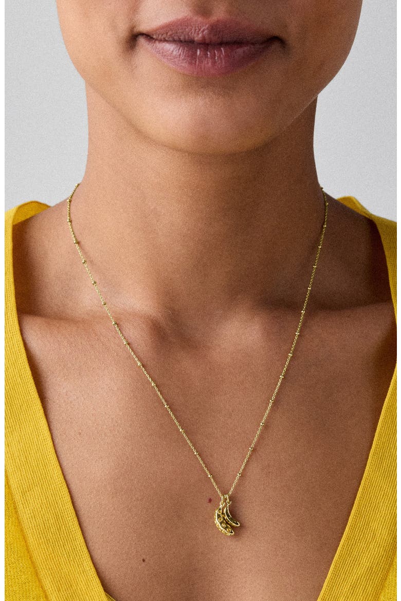 banana pendant necklace, Alternate, color, LIGHT TOPAZ